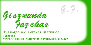 giszmunda fazekas business card